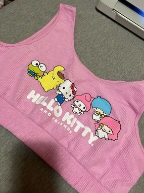 Hello Kitty & Friends Pink Graphic Crop Tank